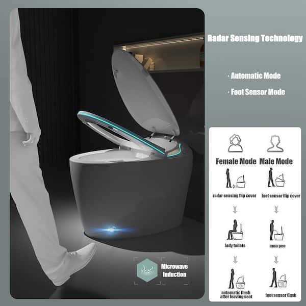 Smart Toilet with Auto Open Lid, Auto Flush, Adjustable Heater Warm Wind and Seat - Image 4
