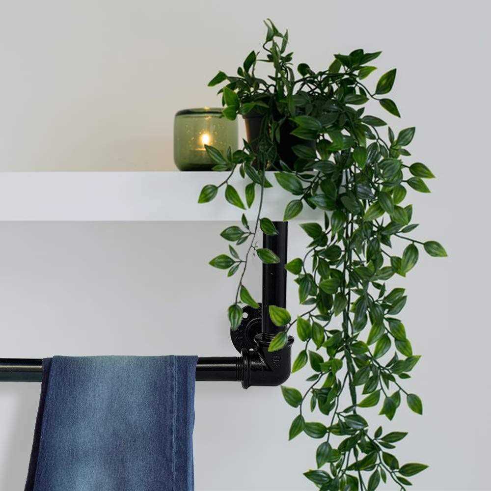 GeilSpace 6 Pack Pre-Cut Black Metal Pipe, Industrial Steel Fits Standard Black Threaded Pipes and Fittings - Image 3