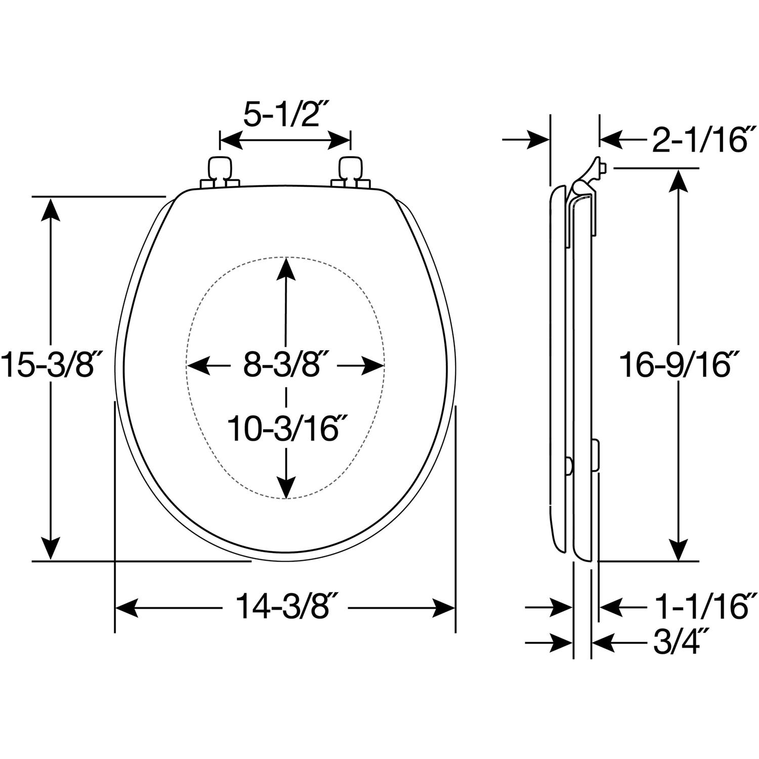 Mayfair Edgewater Round Enameled Wood Toilet Seat - Image 5