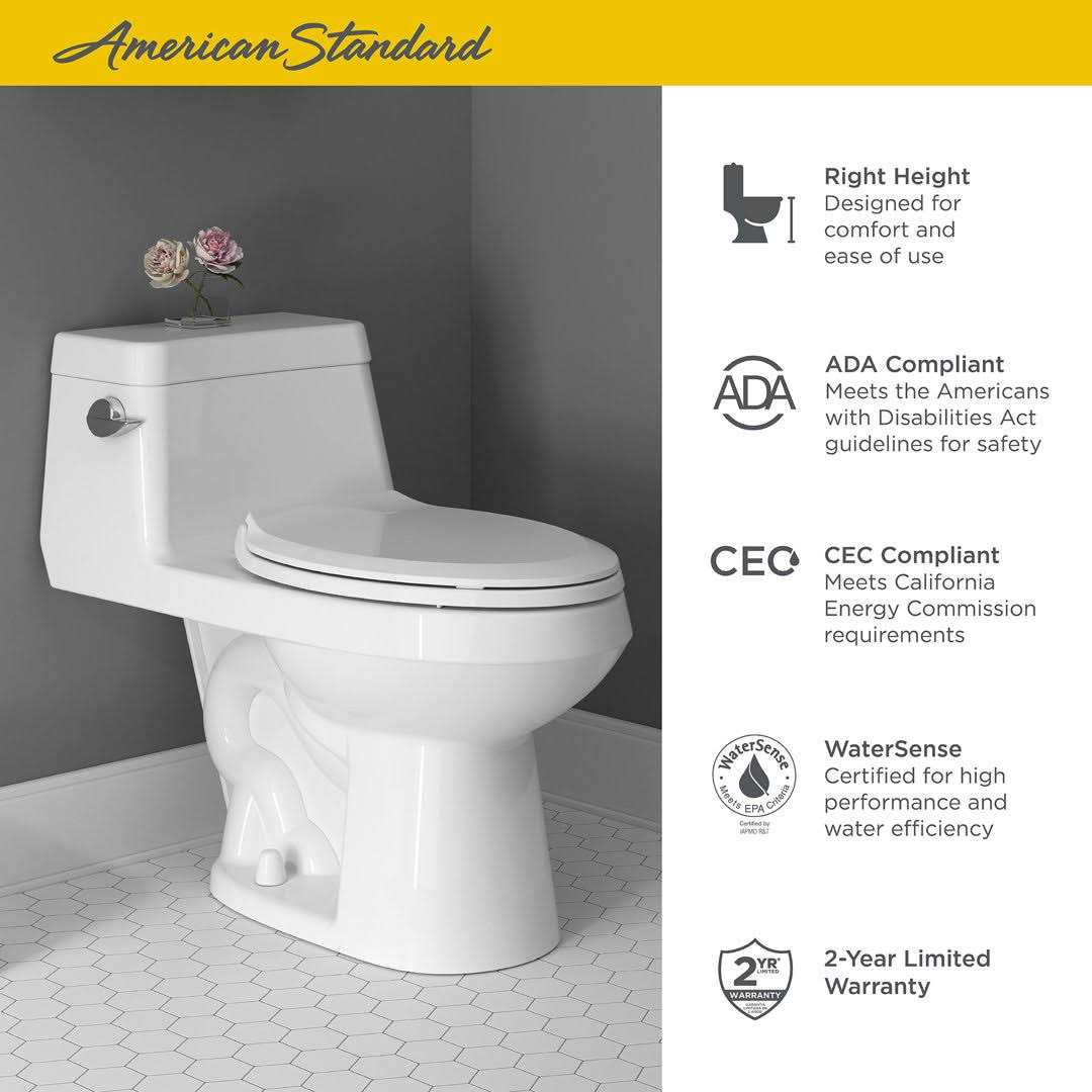 American Standard 2961A104SC.020 Colony 1.28 GPF Elongated One Piece Toilet - Image 5