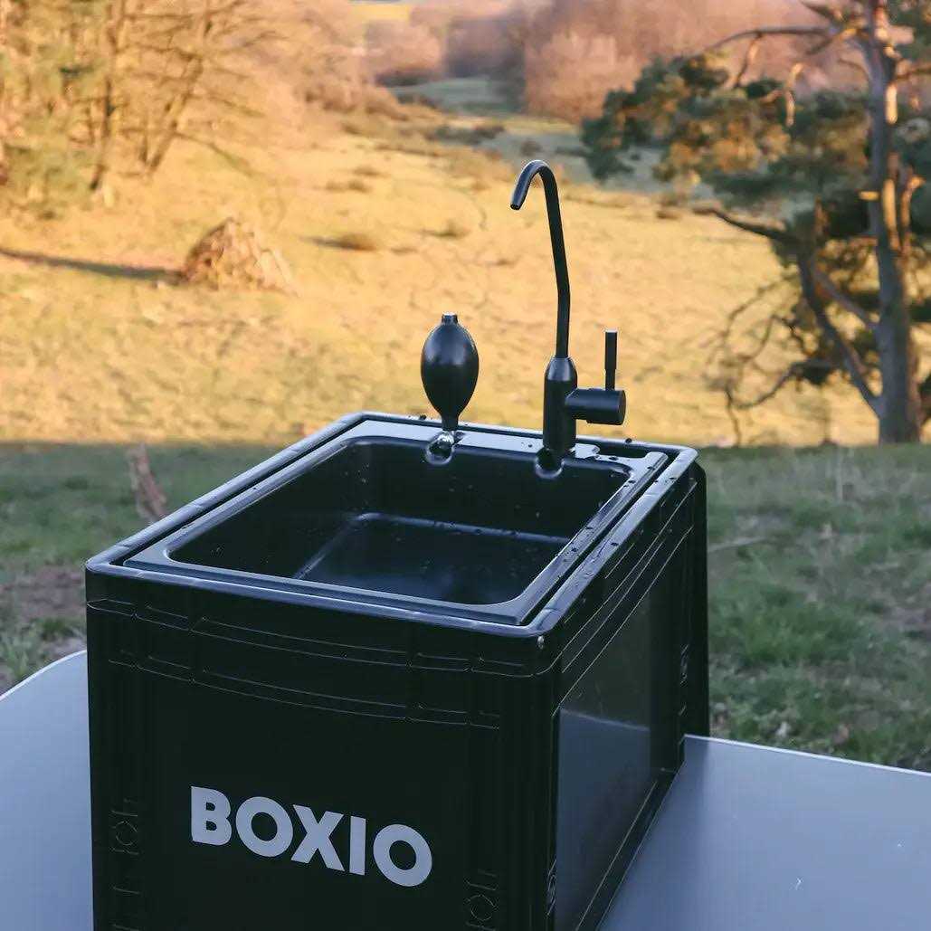 BOXIO Wash Portable Sink Convenient Camping Sink Solution! Compact with Unique Design - Image 3
