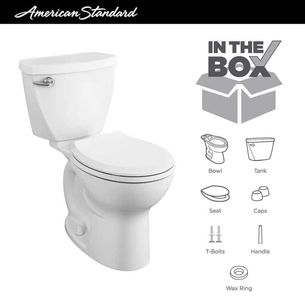 American Standard Cadet 3 Height 2-Piece 1.28 GPF Single Flush Round Toilet - Image 4