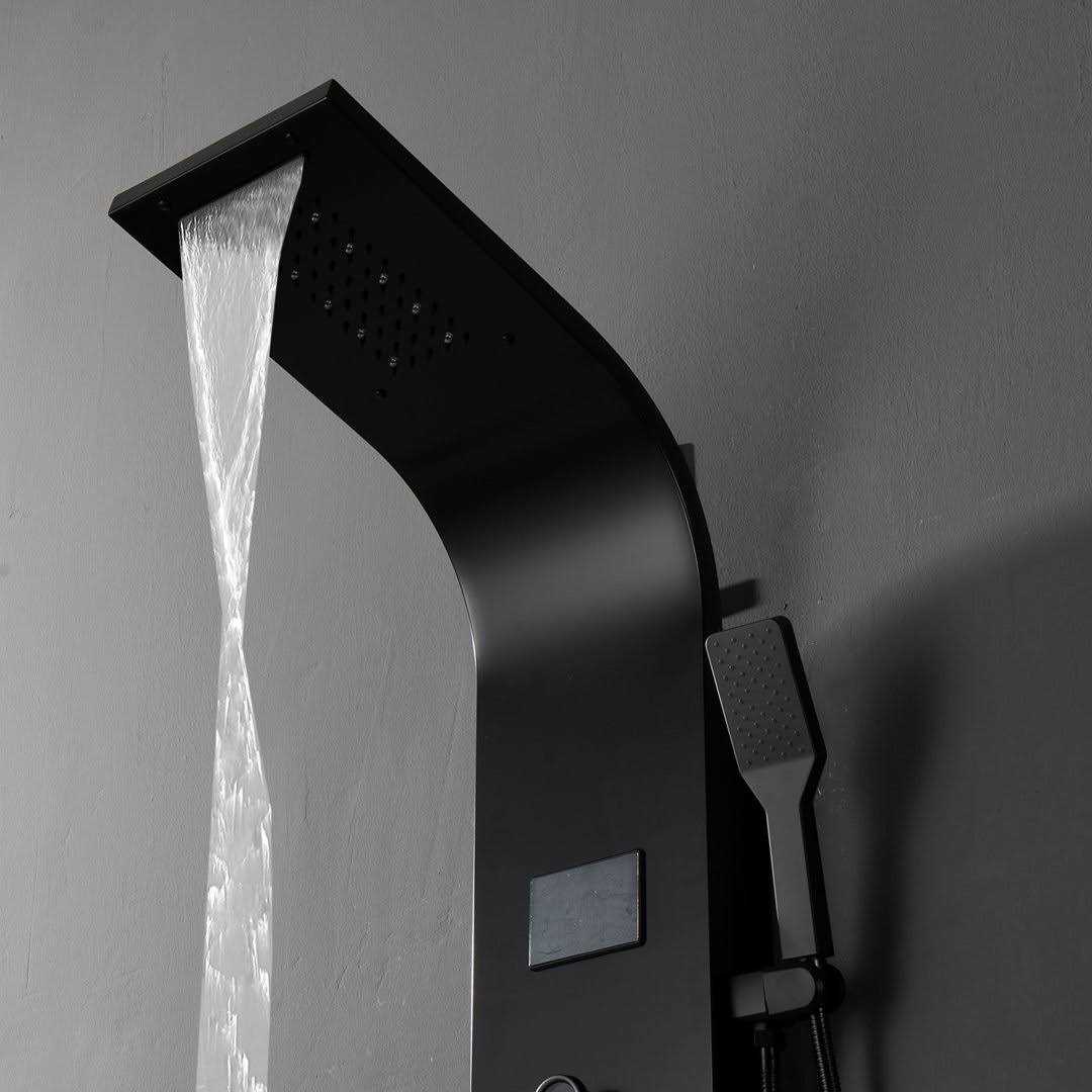 VIBRANTBATH YTP27-BLACK 22.83'' Shower Panel with Fixed Shower Head Finish - Image 3