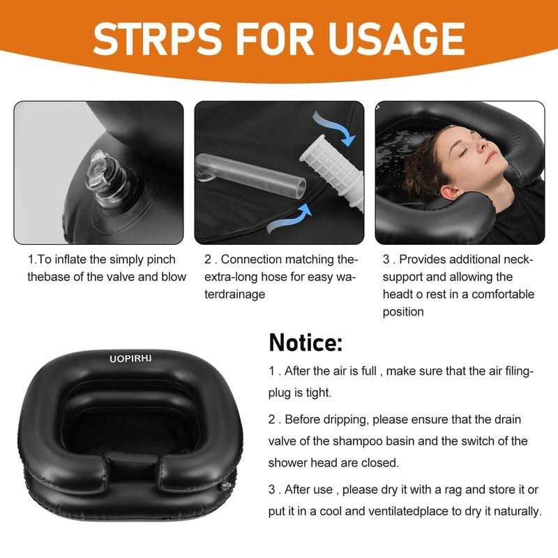 UOPIRHJ Portable Inflatable Hair Washing Basin for Bedridden - Image 3