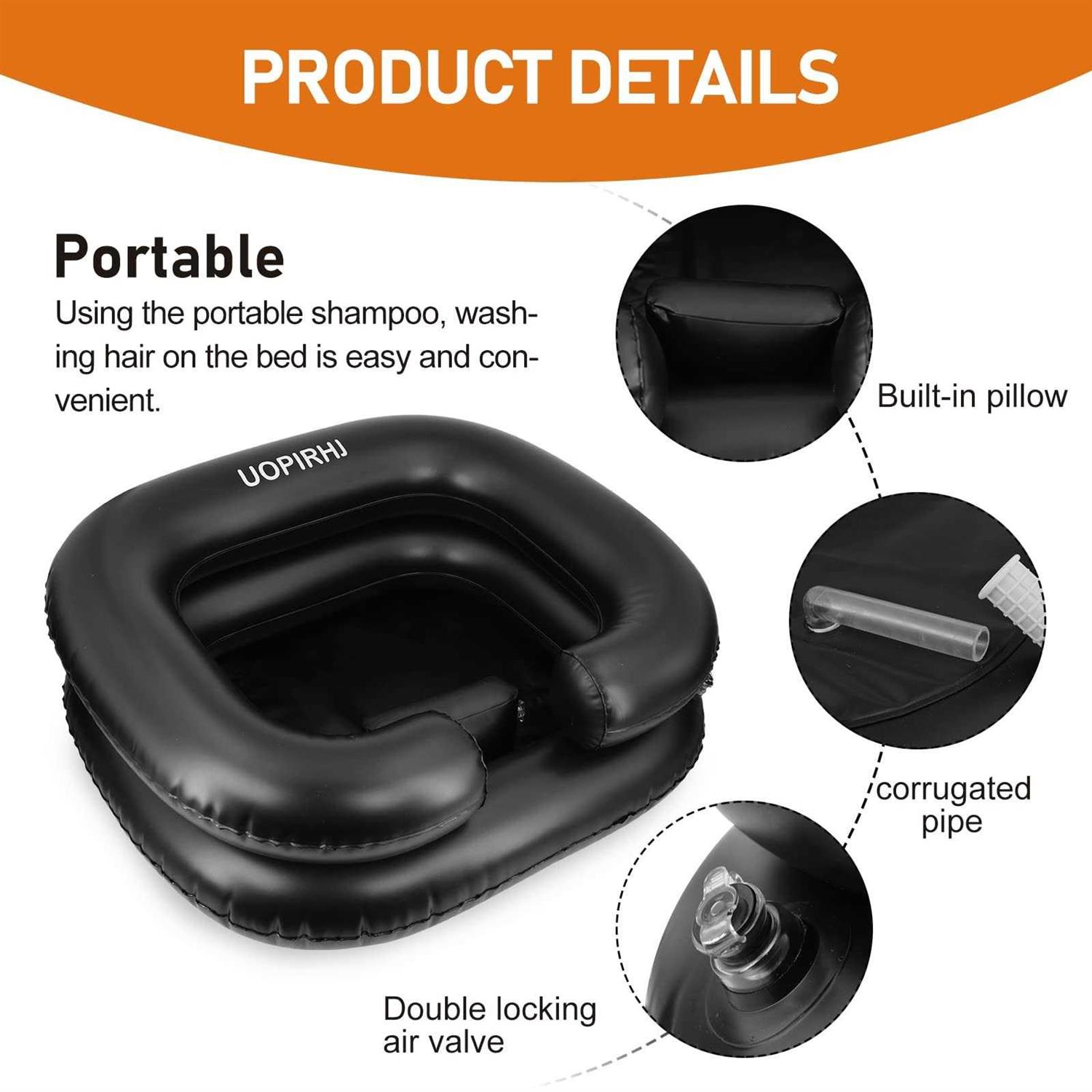 UOPIRHJ Portable Inflatable Hair Washing Basin for Bedridden - Image 4