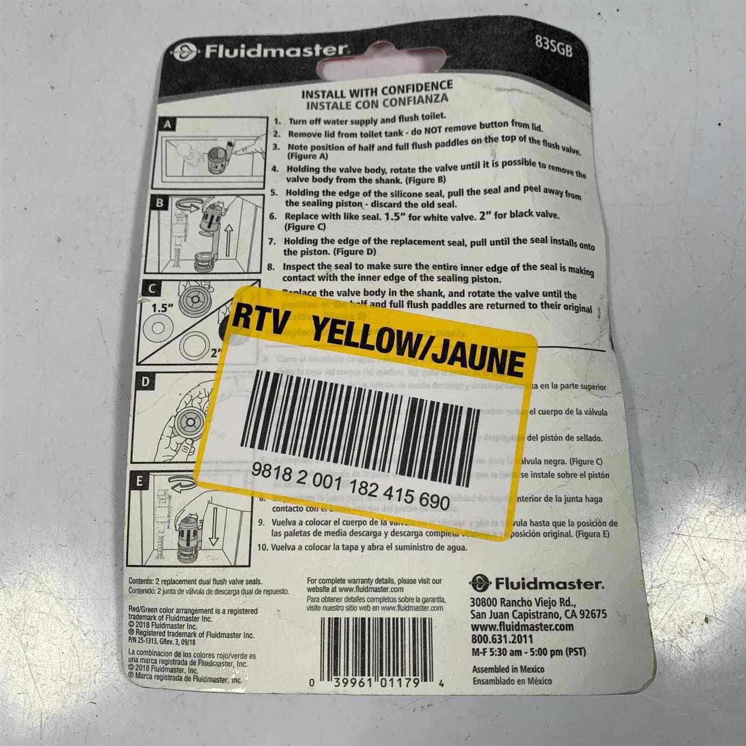 Fluidmaster Replacement Dual Flush Seal for Glacier Bay - Image 3