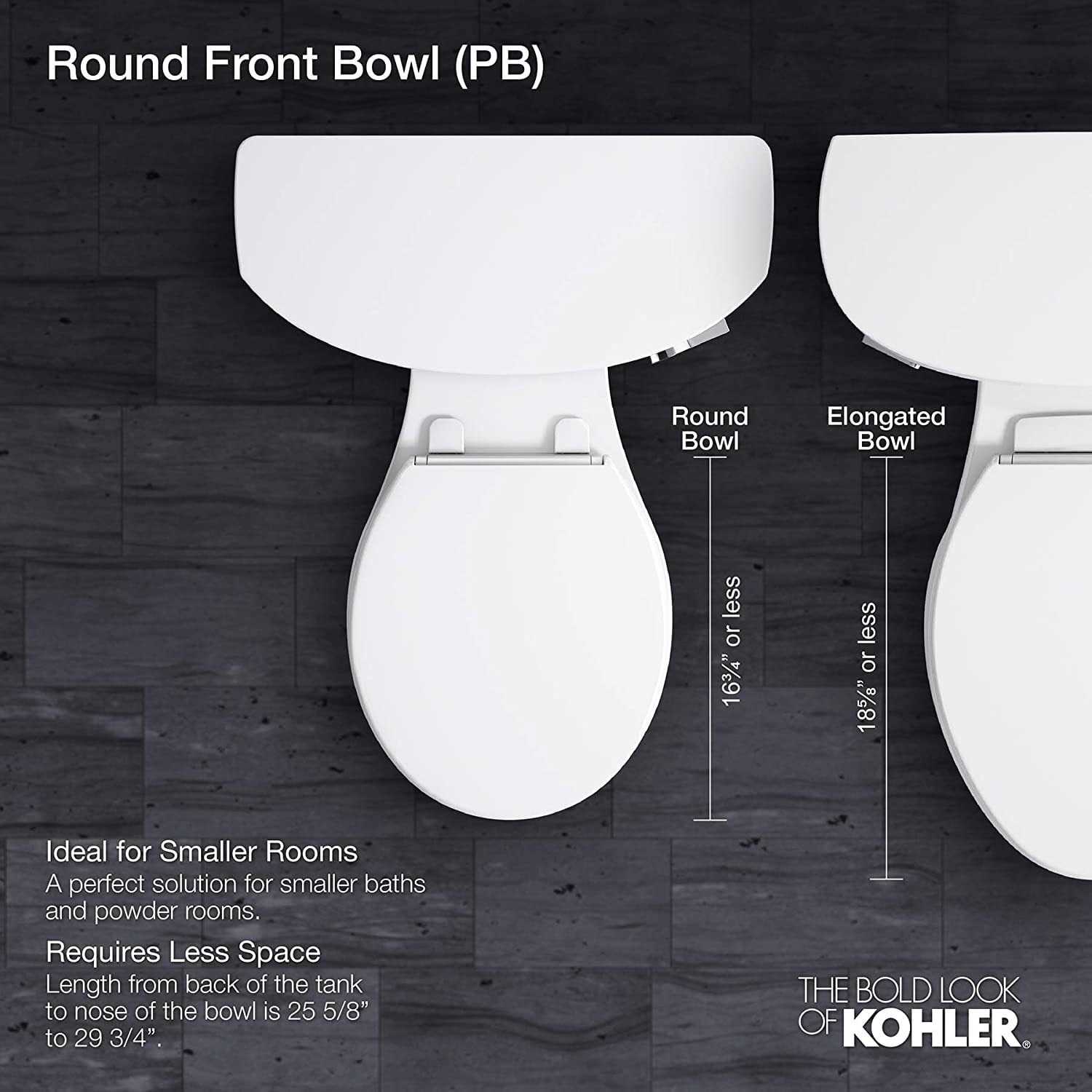 Kohler Highline Comfort Height Two-Piece Round-Front 1.28 GPF Toilet - Image 4