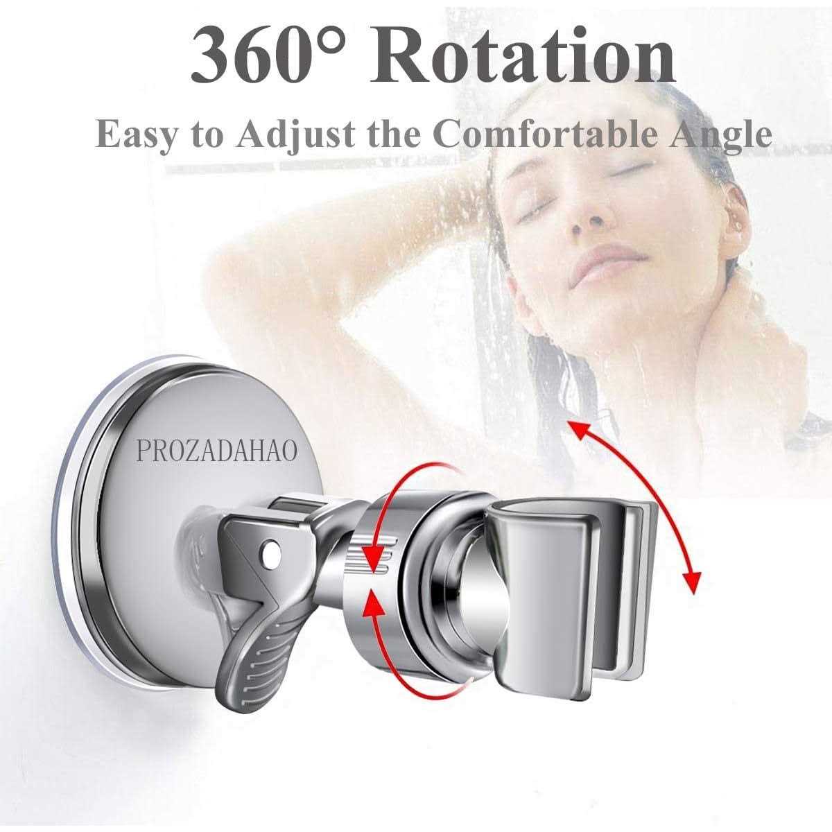 PROZADAHAO Adjustable Shower Head Holder Bathroom Suction Cup Handheld Shower Head - Image 5