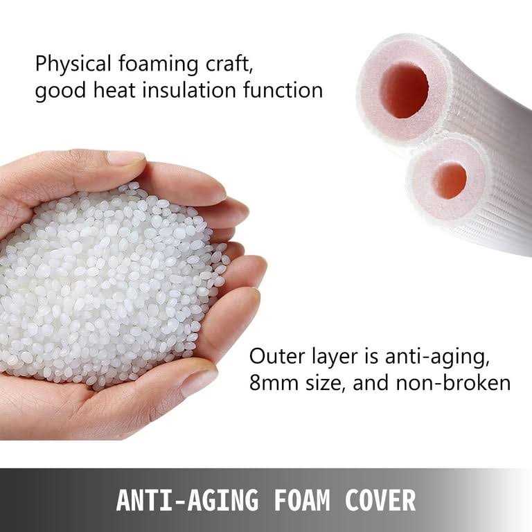 VEVOR Mini Split Copper Line Set Length 3/8 OD Copper Pipes for Mini Split Air Conditioner - Image 2