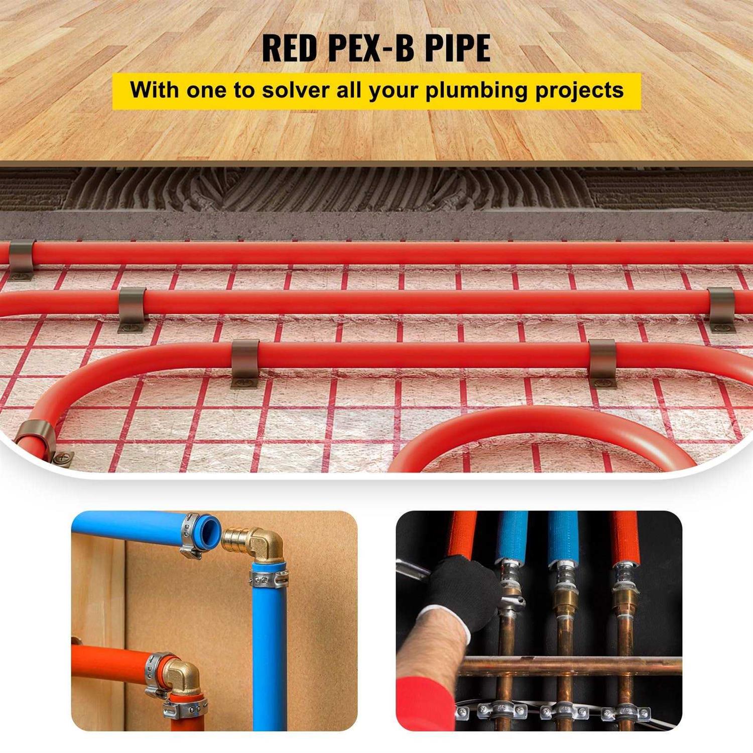 VEVOR PEX Pipe 1 inch x 500 ft PEX Tubing Non Oxygen Barrier PEX-B Pipe - Image 5