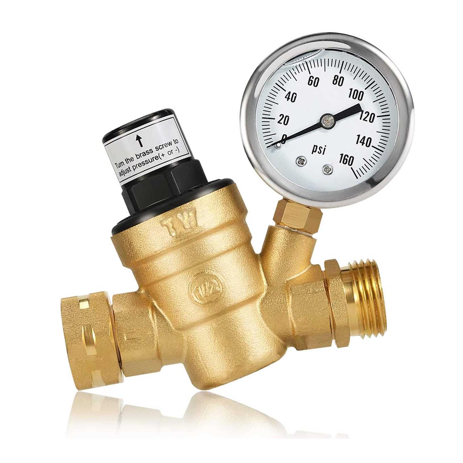 RV Water Pressure Regulator with Adjustable Handle Water Pressure Regulator for RV Camper - Image 4