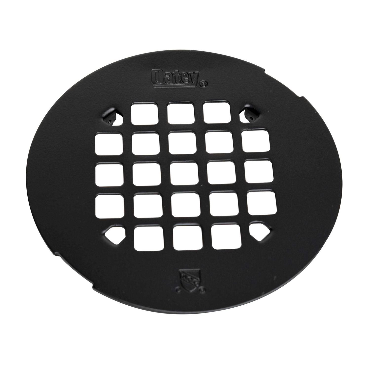 Oatey 4-1/4-in Snap-Tite Round Matte Black Strainer