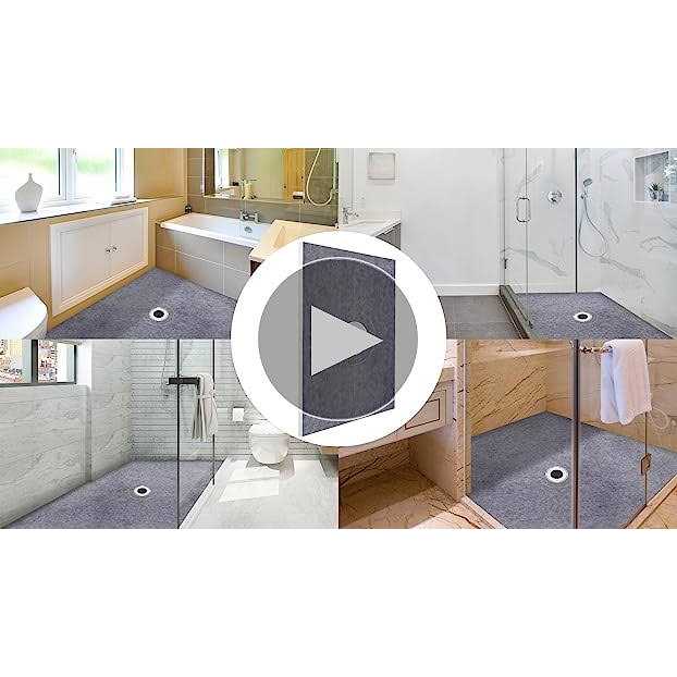 VEVOR Shower Curb Kit Watertight Shower Curb Overlay with 4 Central Bonding Flange - Image 2