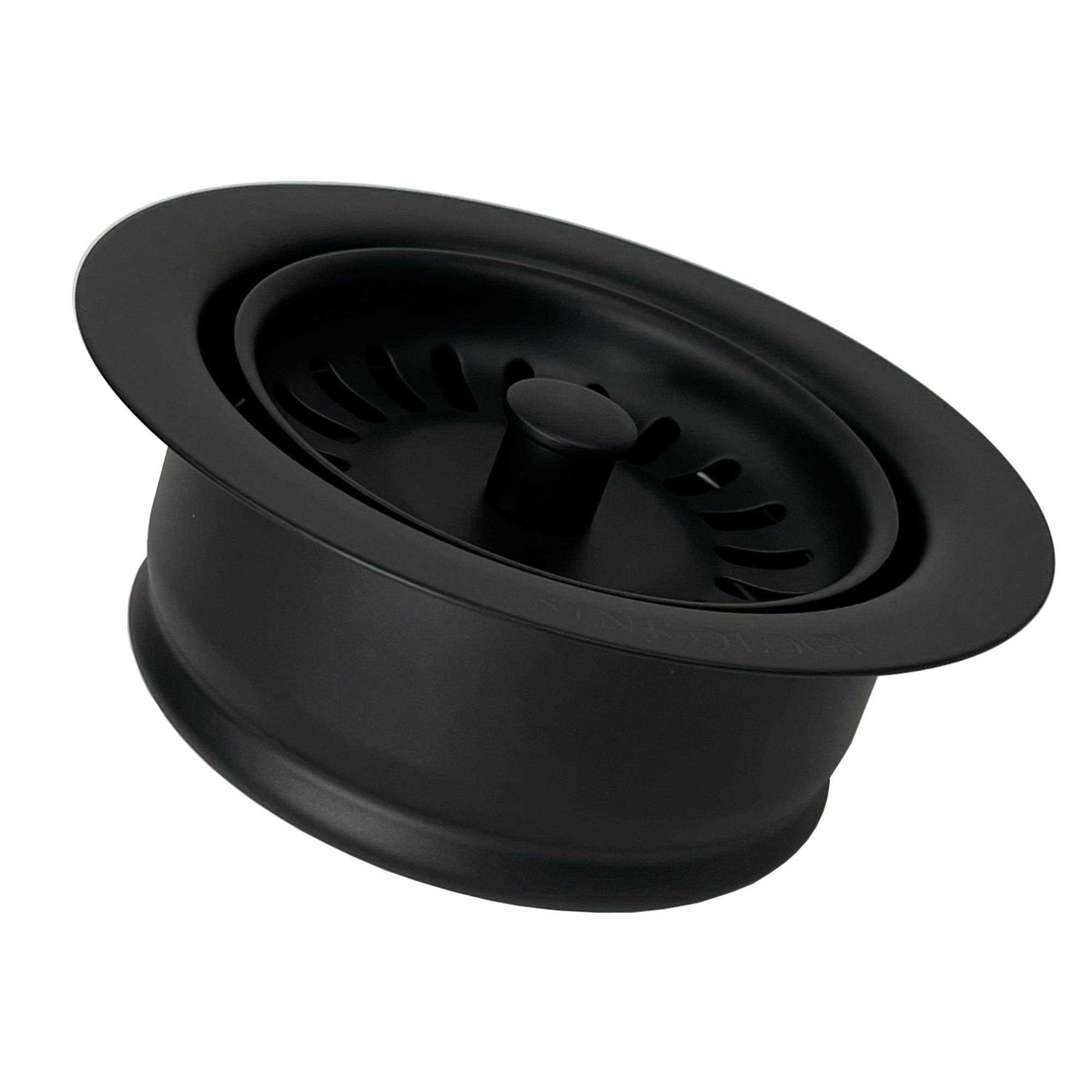 Sinkology SinkSense Matte Black 3.5 Disposal Flange Drain with Stopper - Image 5
