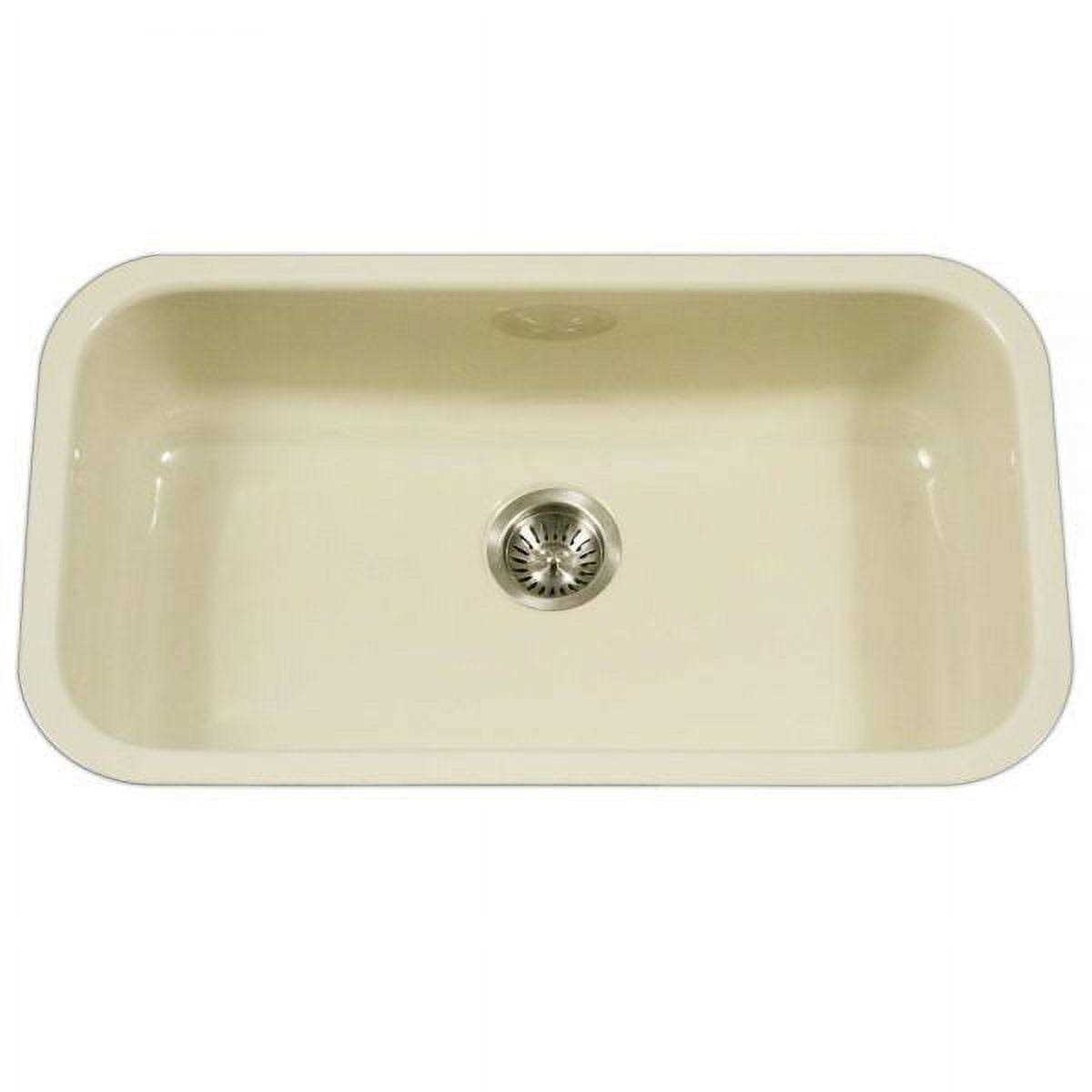 Houzer PCG-3600 Porcela Series Porcelain Enamel Steel Undermount Large Single Bowl Kitchen Sink - Image 3