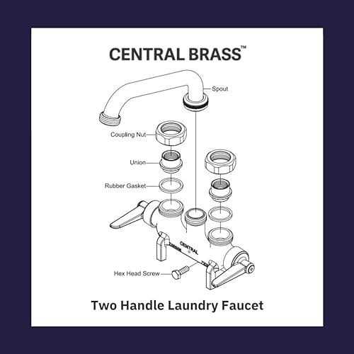 Central Brass 0465 Two Handle Laundry Faucet - Image 5