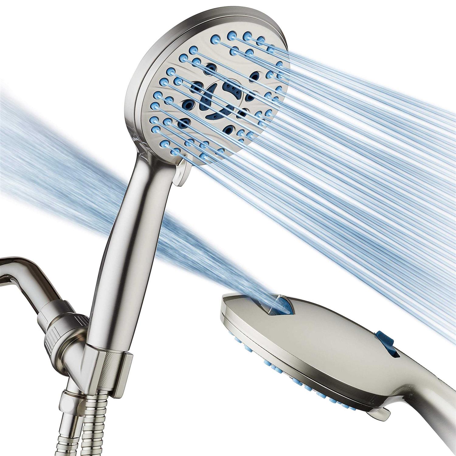 Hotel Spa AquaCare High Pressure 8-mode Handheld Shower Head Anti-clog Nozzles