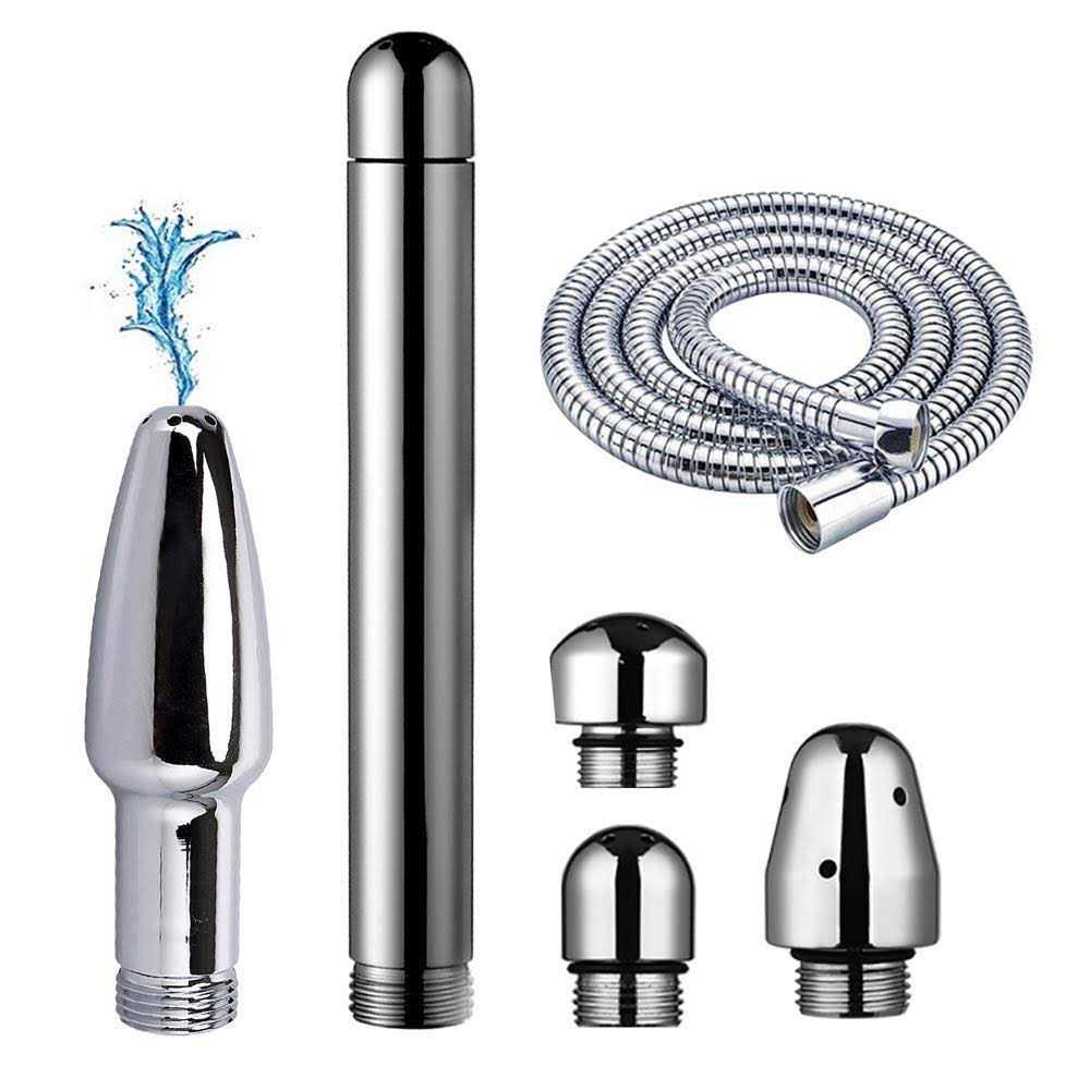 New Nozzle Clean Shower Head,2 Shower Heads 3 Aluminum Cleaner Flushing Cleansing System