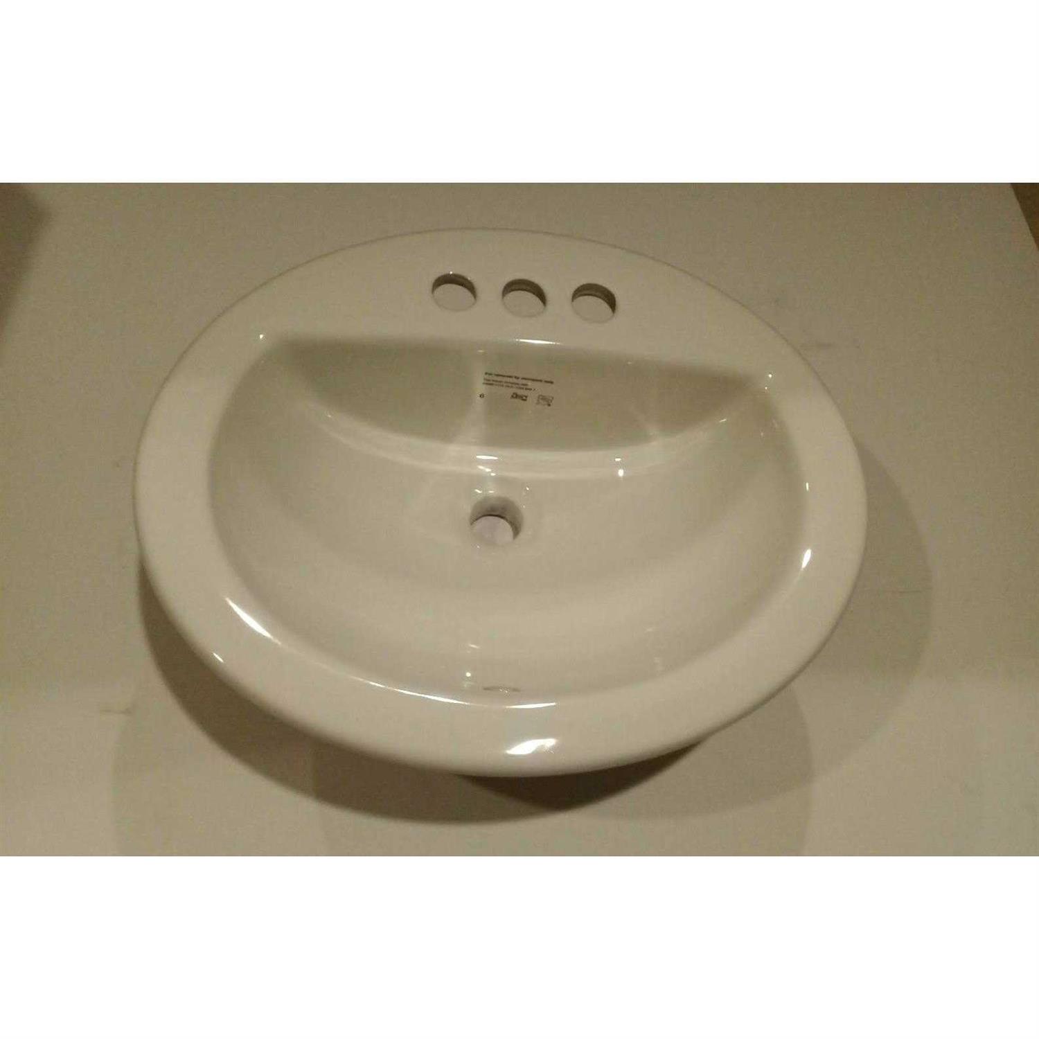PROFLO PF19164 19 Self Rimming Oval Bathroom Sink - Image 5