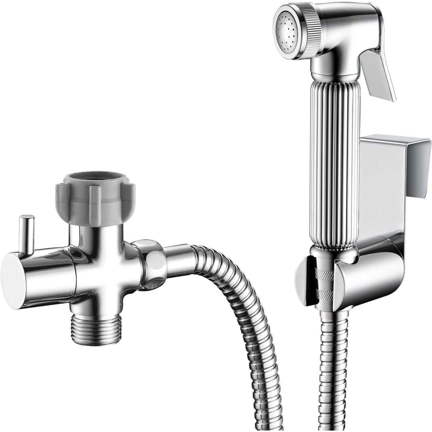 Hammerhead Showers All Metal Handheld Bidet Sprayer For Toilet Universal Leak