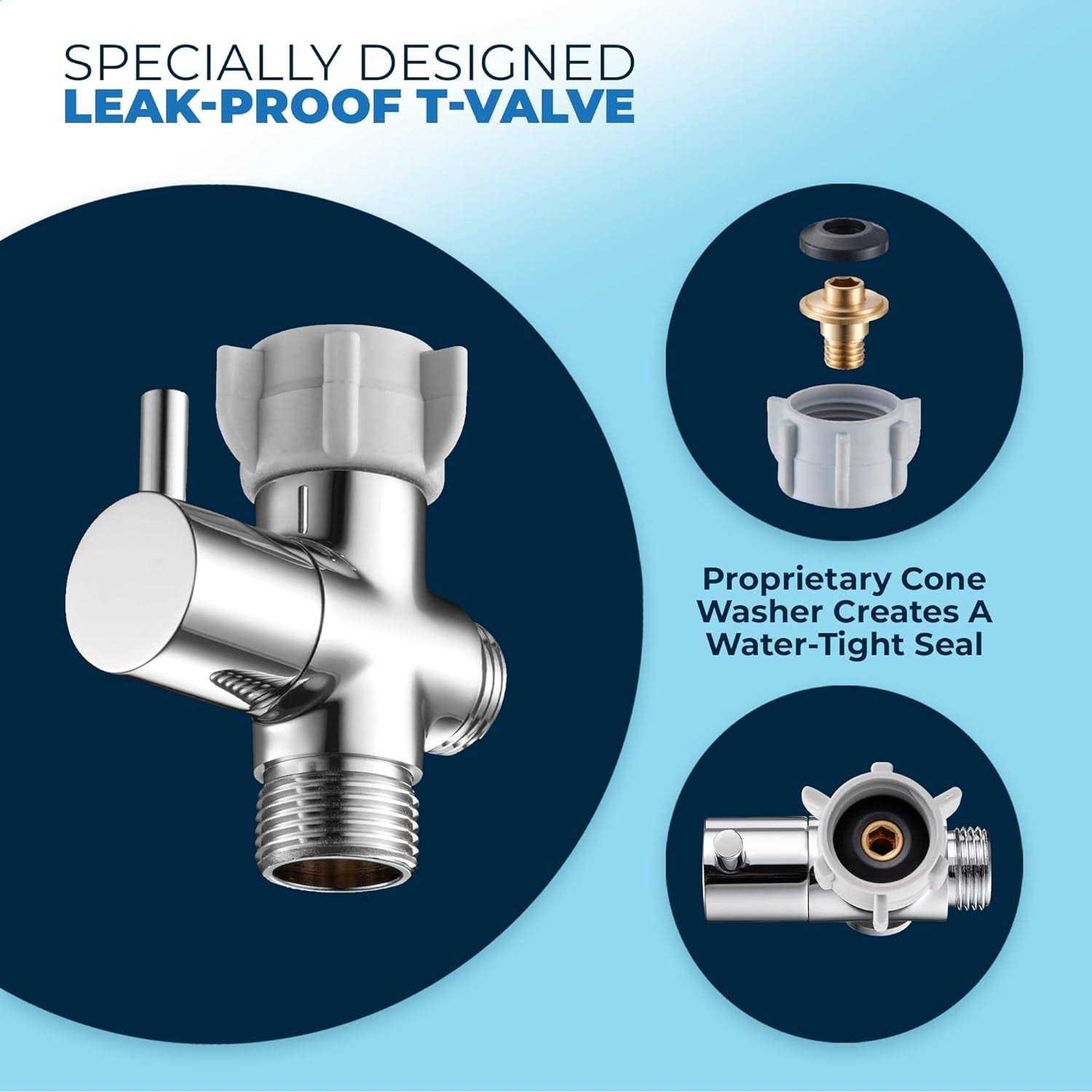 Hammerhead Showers All Metal Handheld Bidet Sprayer For Toilet Universal Leak - Image 4