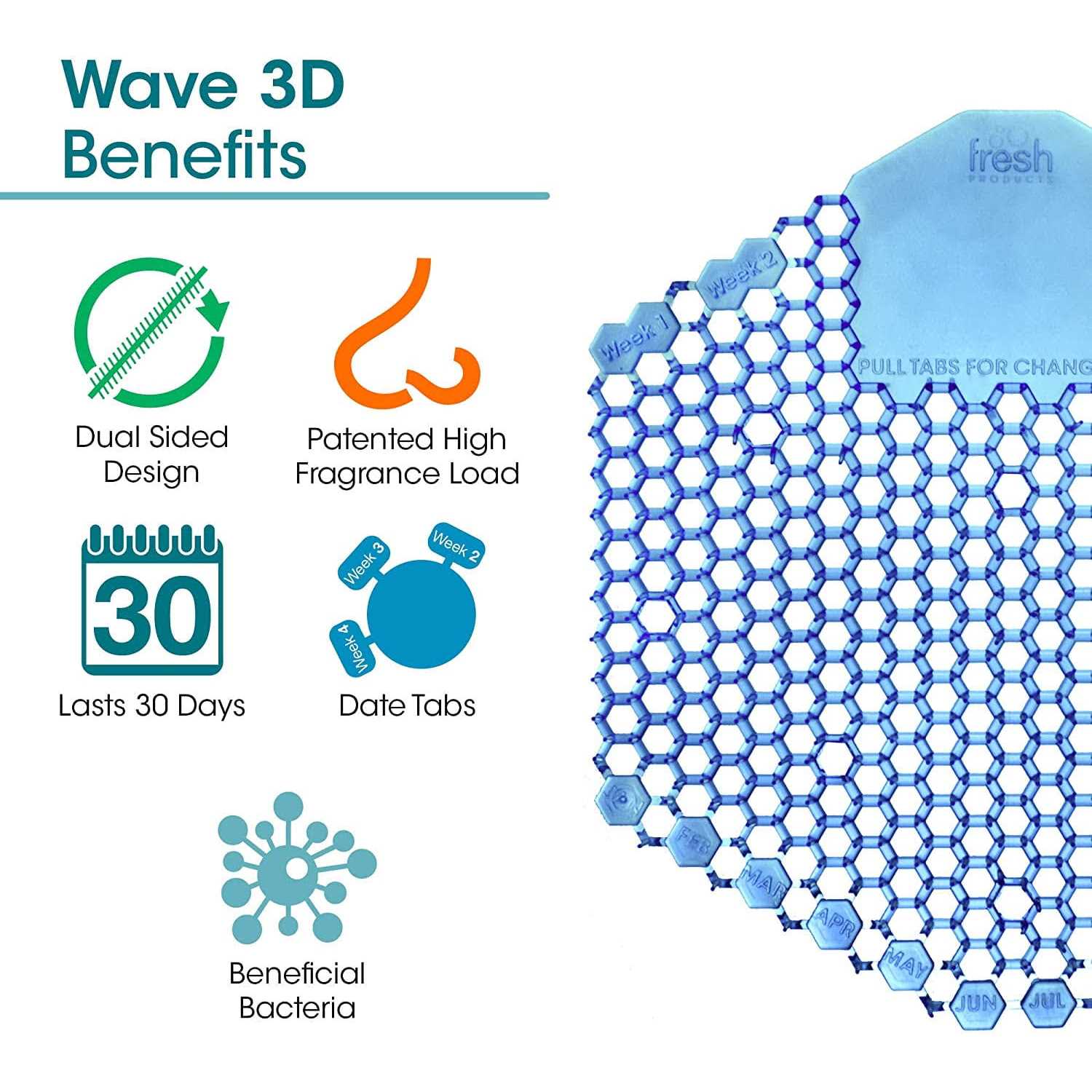 Fresh Products Wave 3D Deodorizer Urinal Screen - Image 4