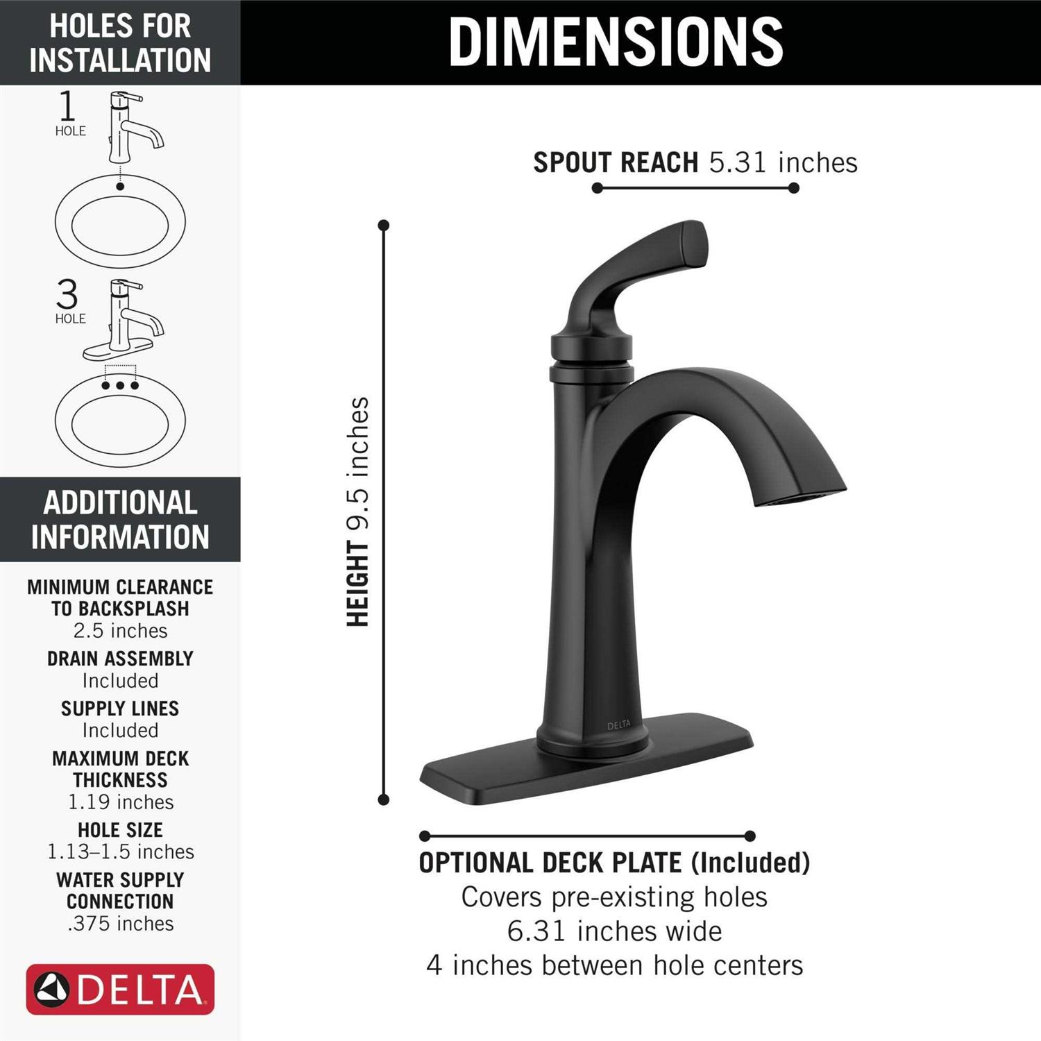 Delta Geist Single Handle Bathroom Faucet - Image 2