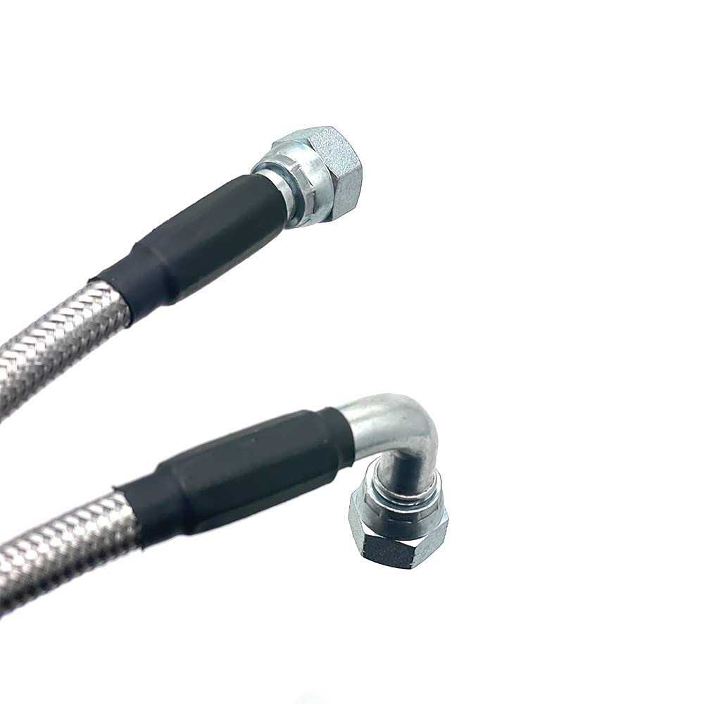 Powerworks Stainless Steel Flexible Braided Transmission Cooler Hoses/Line 52”Length compatible with TH350 700R4 TH400 - Image 4