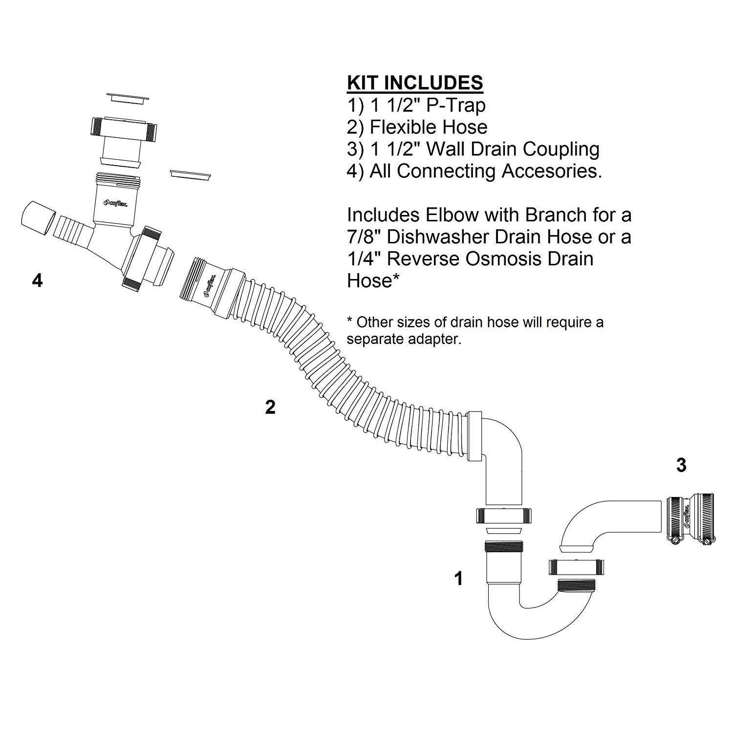 Snappy Trap Single Sink Drain Kit - Image 4