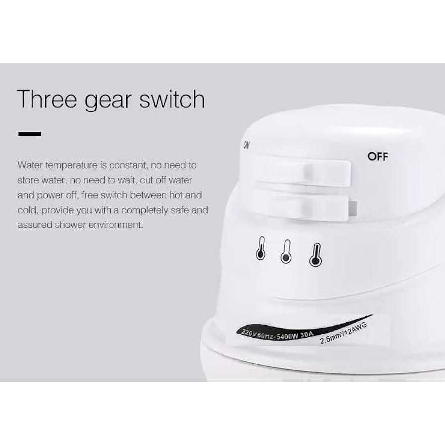 SKCN Electric 5400W 110V Electric Instant Hot Water Shower Head Heater Automatic Instant Three Temperature for Bathroom Shower Heating - Image 5