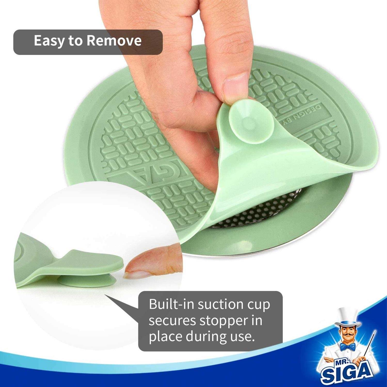 Mr.SIGA Silicone Bathtub Stopper Drain Stopper for Shower - Image 4