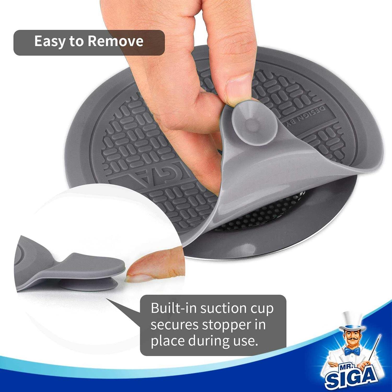 Mr.SIGA Silicone Bathtub Stopper Drain Stopper for Shower - Image 2