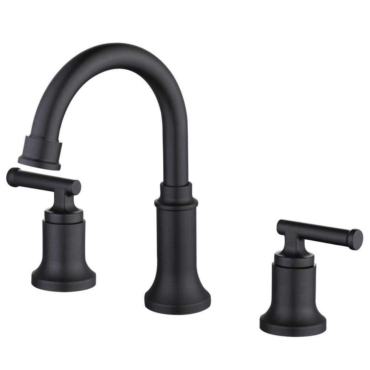 Glacier Bay Oswell 8 in. Widespread Double Handle High-Arc Bathroom Faucet