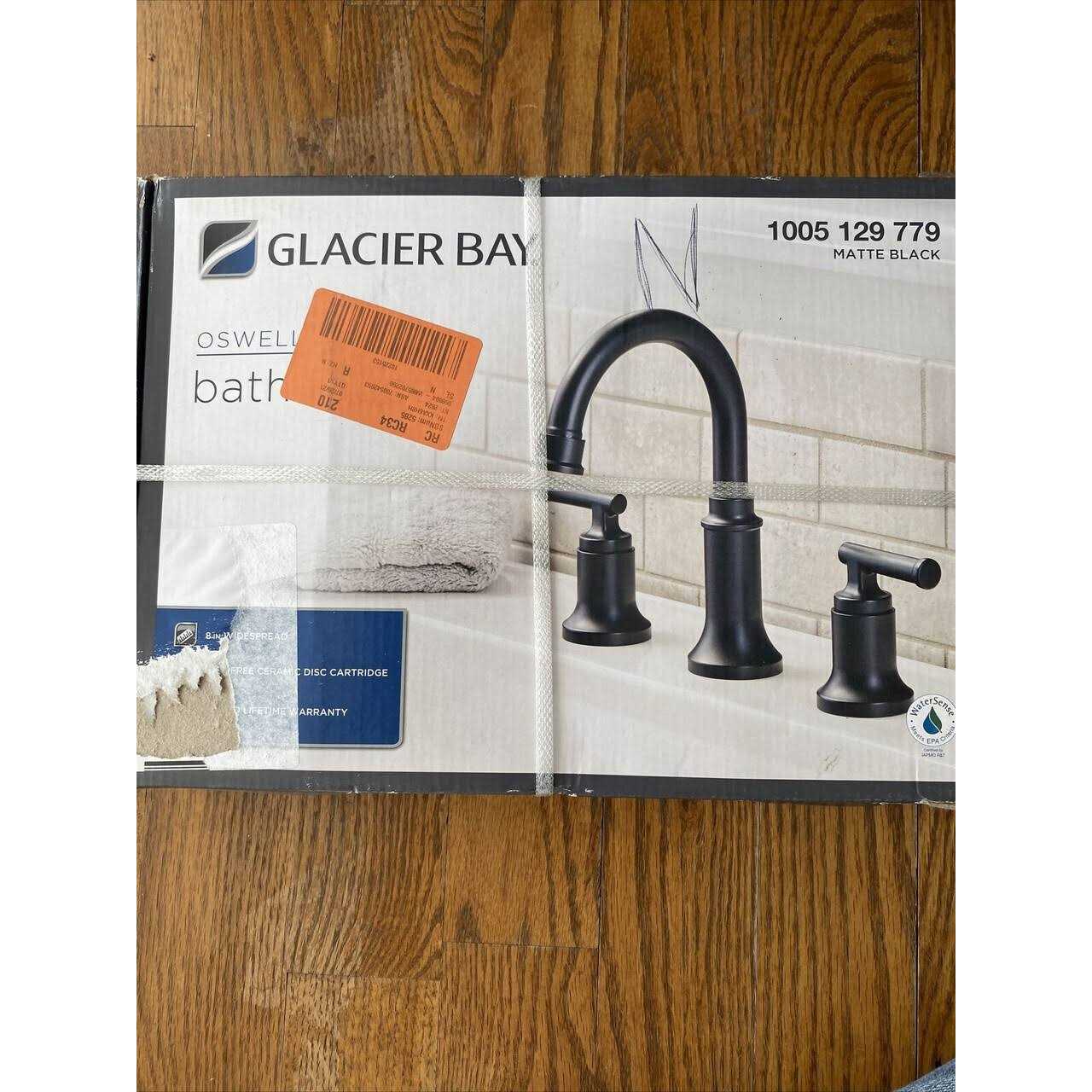 Glacier Bay Oswell 8 in. Widespread Double Handle High-Arc Bathroom Faucet - Image 2