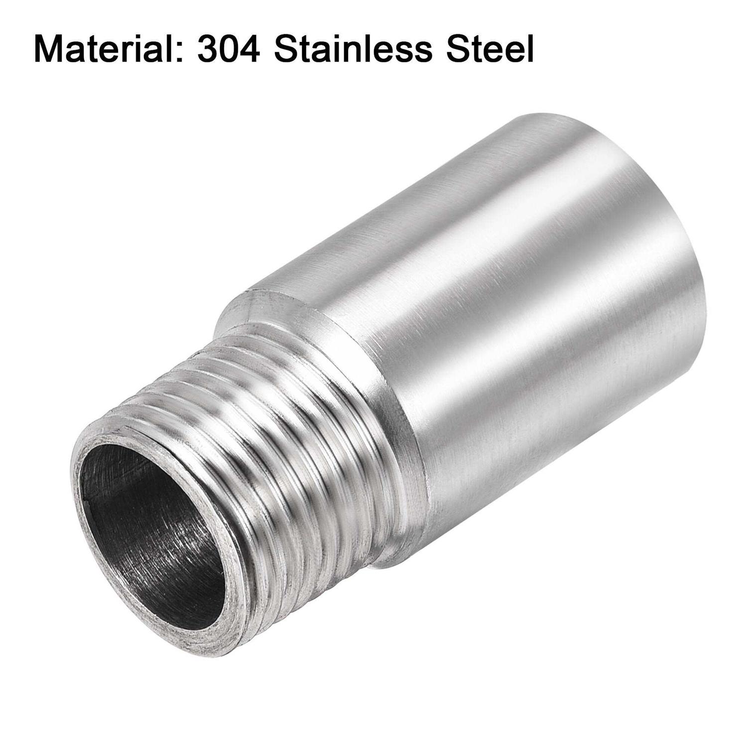 Uxcell 2pcs Cast Pipe Fitting Coupler Shower Head Extension Arm 1/2pt Male to Female - Image 5