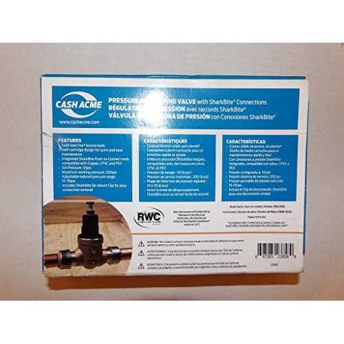 SharkBite 3/4 in Bronze EB-45 Direct Push-to-Connect Pressure Regulator Valve 23858-0045 - Image 4