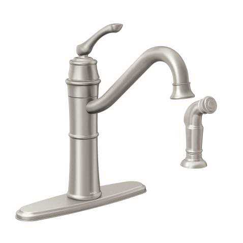 Moen Wetherly Stainless One Handle High Arc Kitchen Faucet 87999SRS