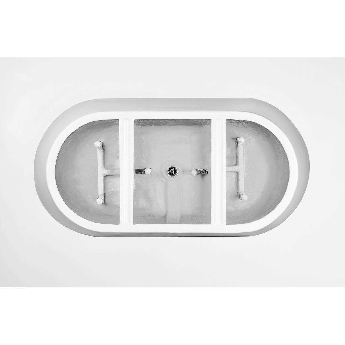 Vanity Art 54 Freestanding White Acrylic Bathtub - Image 5