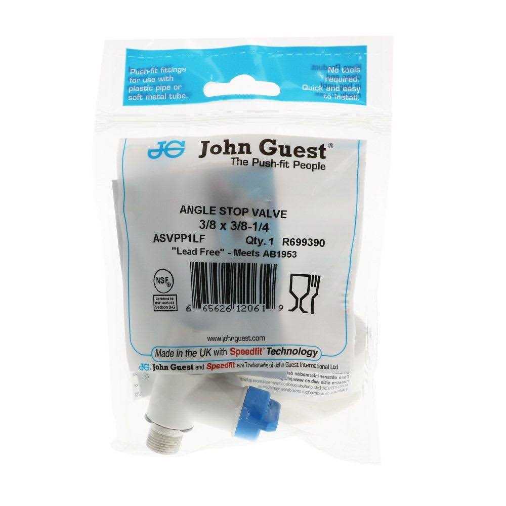John Guest ASVPP1LF Angle Adapter Valve 3/8 x 1/4 - Image 3