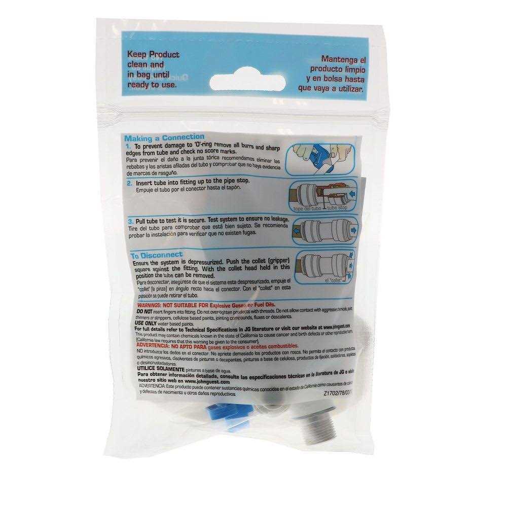 John Guest ASVPP1LF Angle Adapter Valve 3/8 x 1/4 - Image 4