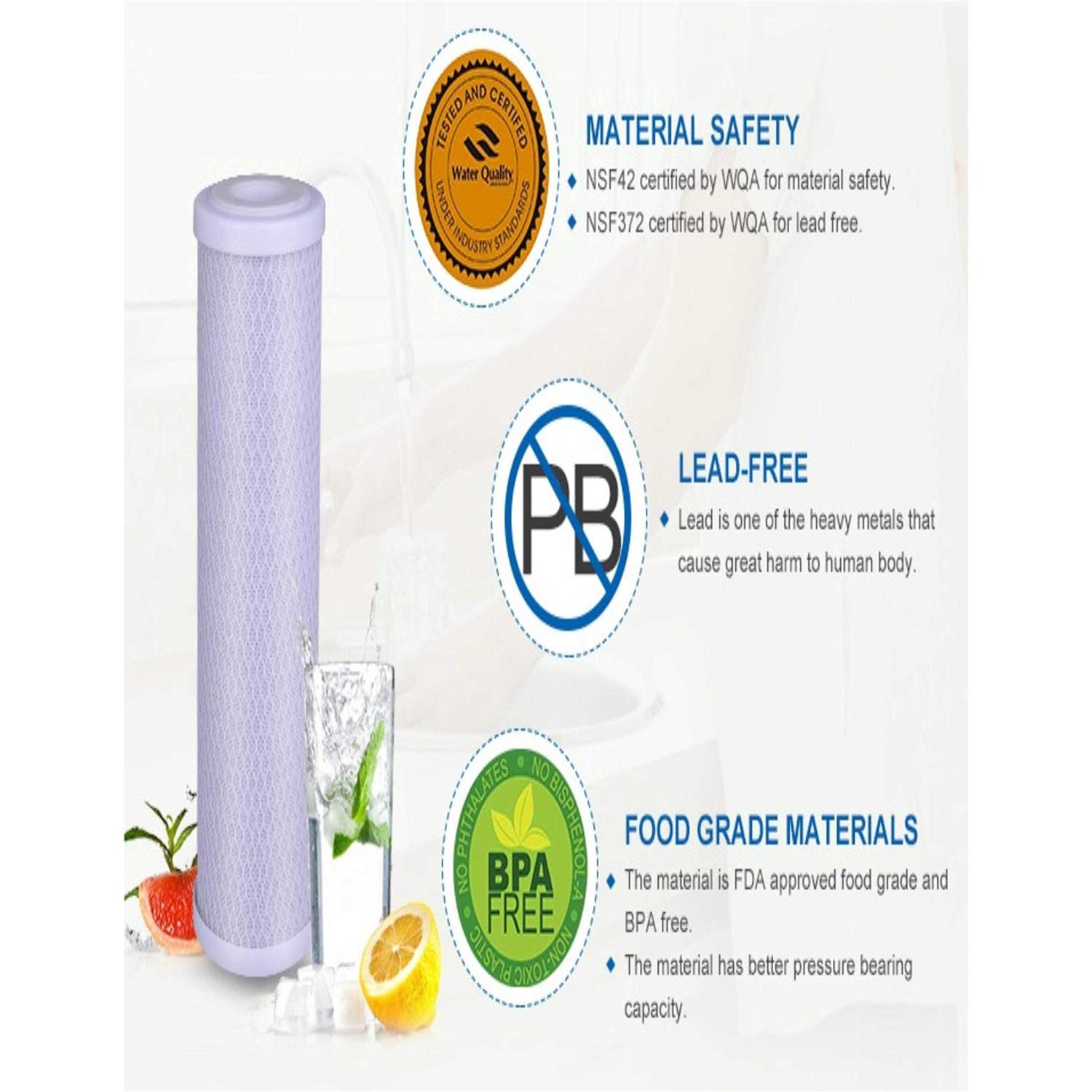 Compatible with AO Smith 2.5 inchx10 inch 5 Micron Carbon Sediment Water Filter Replacement Cartridge - Image 4