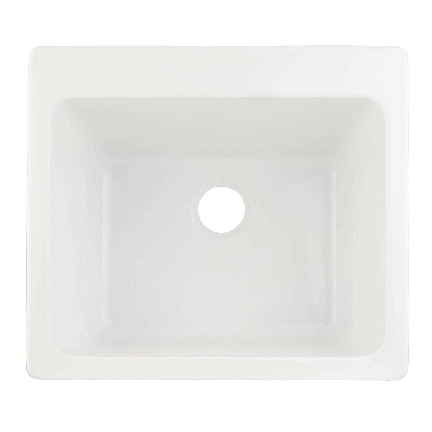 Signature Hardware 445931 Medford 25 Undermount Single Basin Acrylic Laundry Sink - Image 4