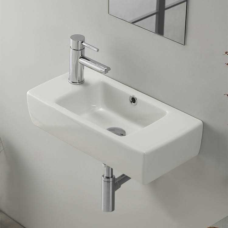 CeraStyle by Nameeks City Ceramic Rectangular Vessel Bathroom Sink with Overflow CeraStyle 001600-U - Image 3