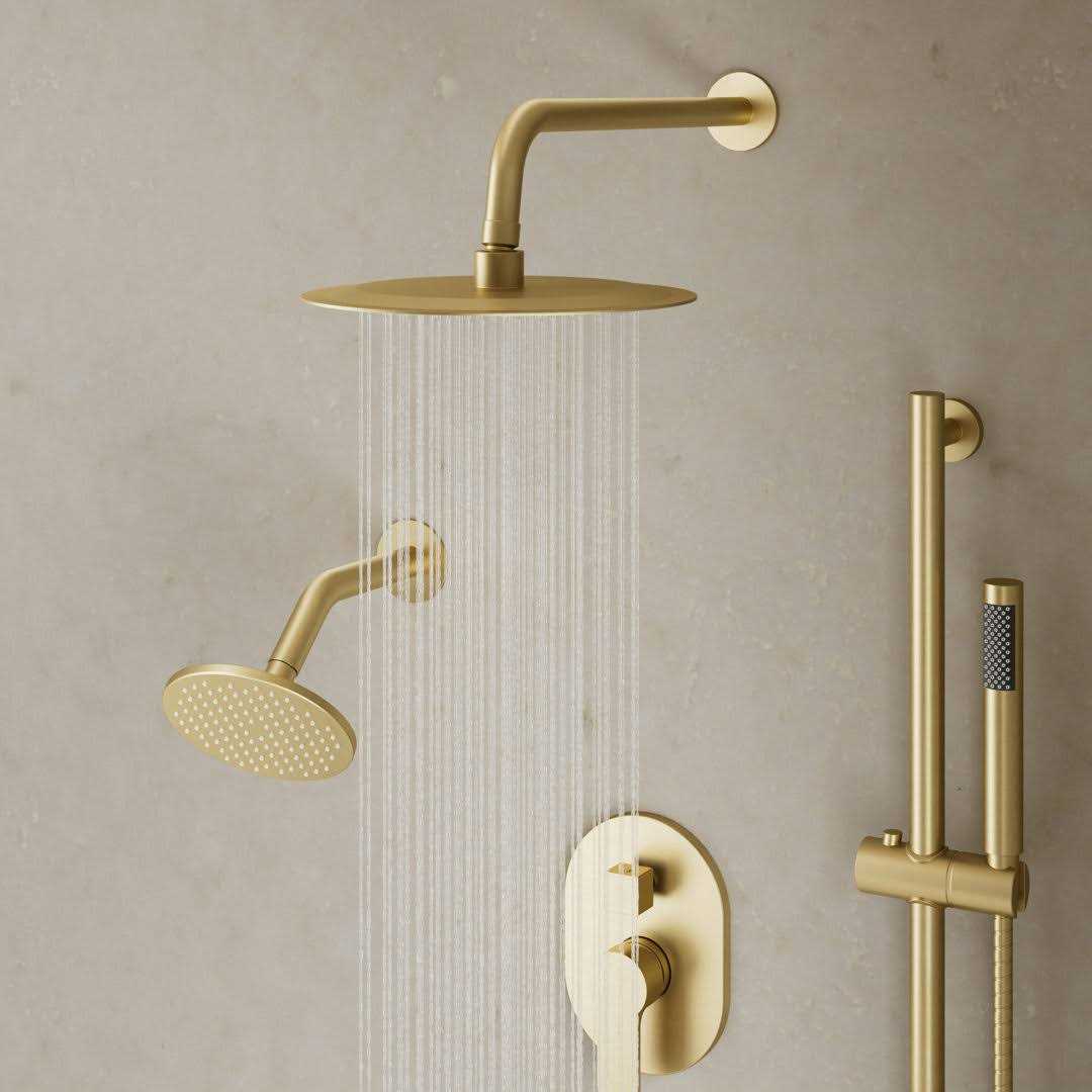 CRANACH 3-Spray Dual Shower Heads Wall Mount and Handheld Shower Head 2.5 GPM with Jet Mode CR1-S058-10GI - Image 5