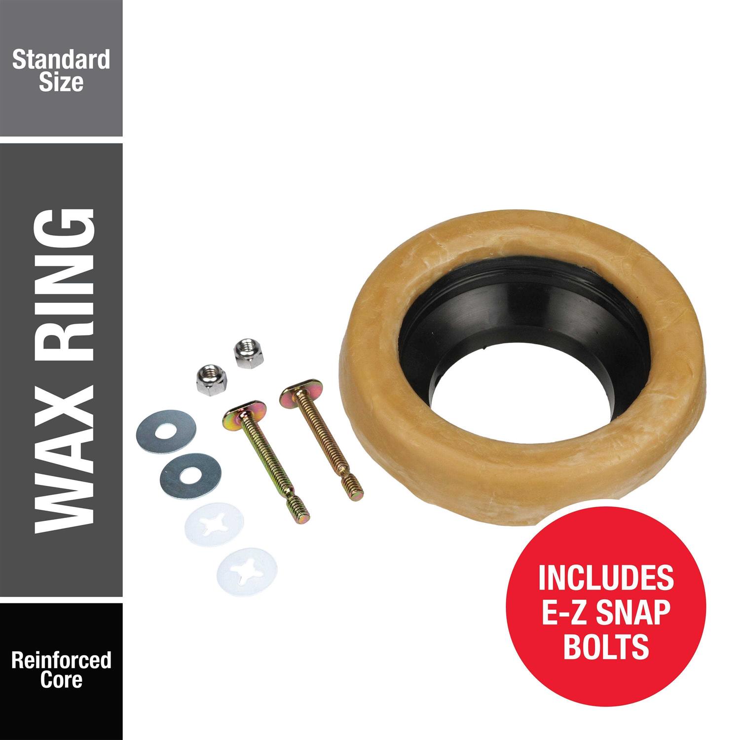 Oatey Johni-Ring 3-in Brown Wax Toilet Wax Ring with Bolts