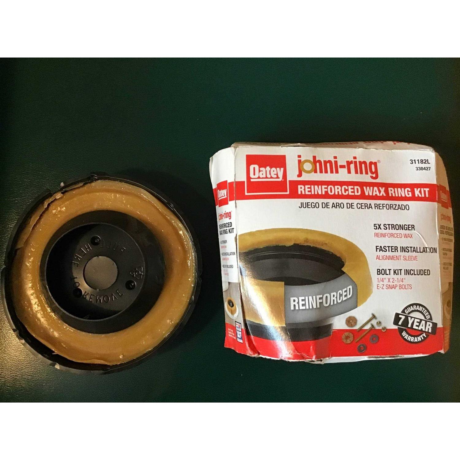 Oatey Johni-Ring 3-in Brown Wax Toilet Wax Ring with Bolts - Image 2