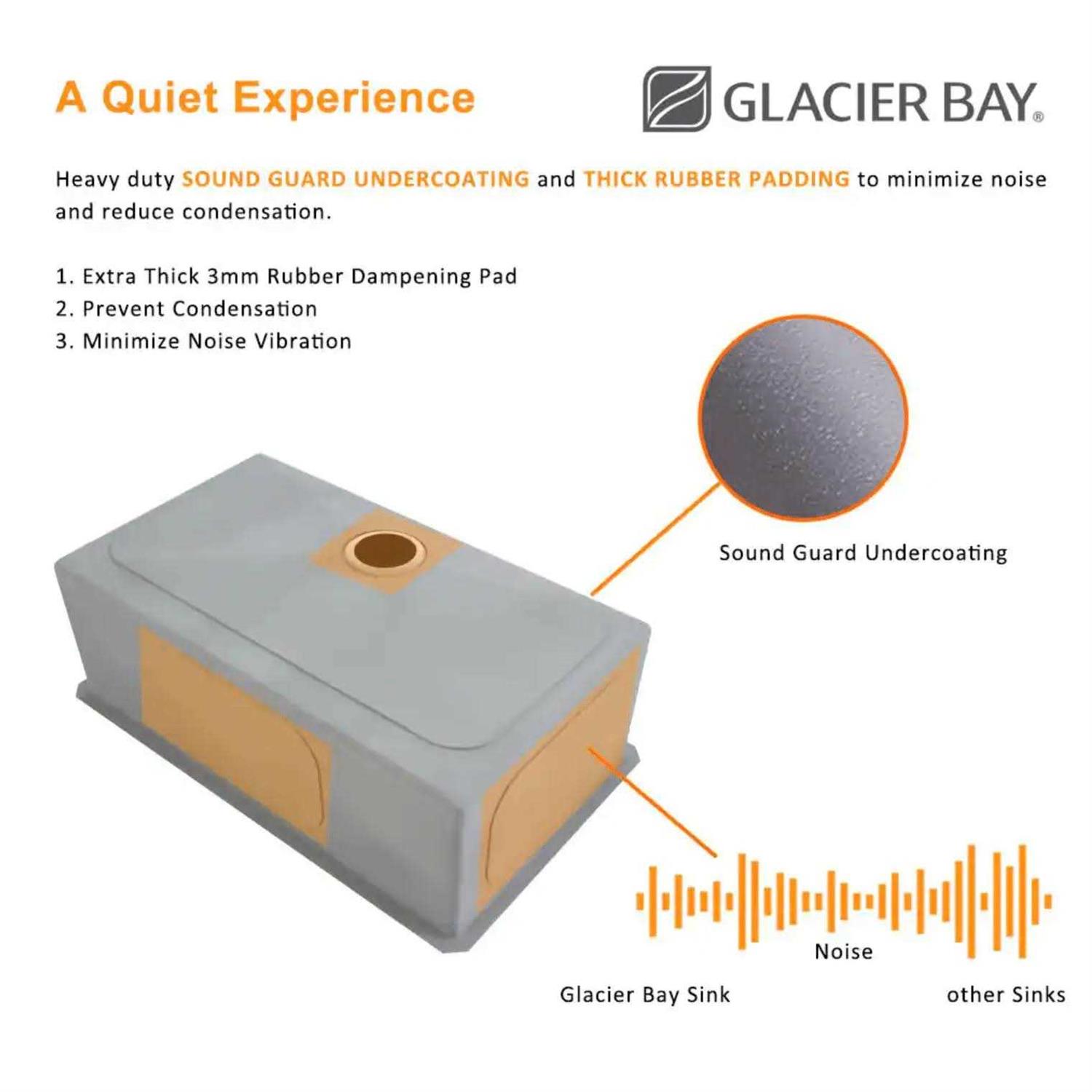 Glacier Bay All-in-One Undermount Stainless Steel Single Bowl Kitchen Workstation Sink with Accessories Kit - Image 4