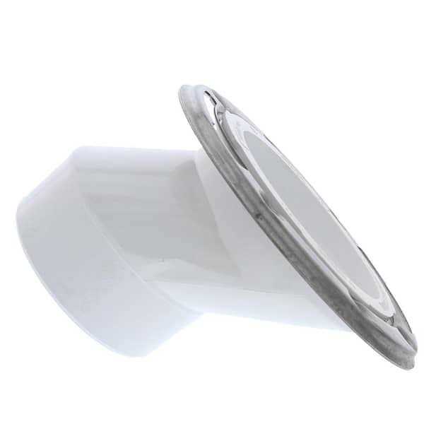 Jones Stephens 3 x 4 Offset Plumbfit PVC Closet Flange with Stainless Steel Ring less Knockout - Image 4