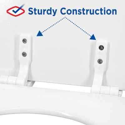 Clorox Antimicrobial Elongated Wood Toilet Seat with Easy-off Hinges - Image 5