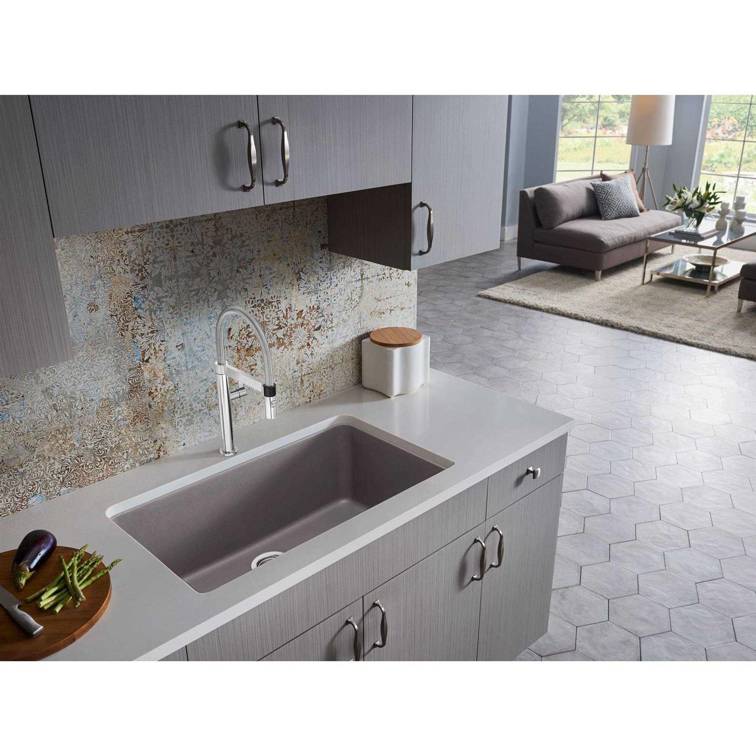 Blanco 442954 Grandis 33 inch Drop-in or Undermount Single Basin Silgranit Kitchen Sink - Image 3